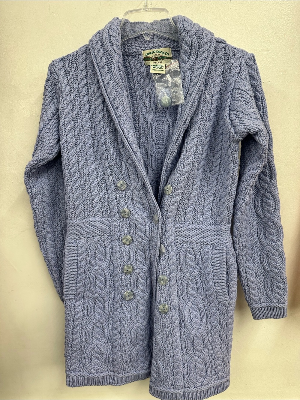 Arancrafts Ireland 100 % merino wool cardigan sweater size xxs womens new